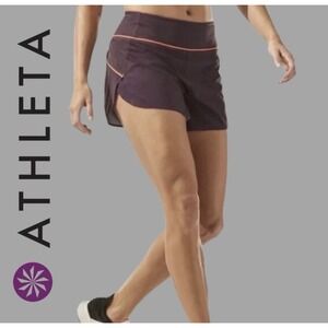 Athleta Run With It Piping Short in Agate Purple Size XS Lined Running Short